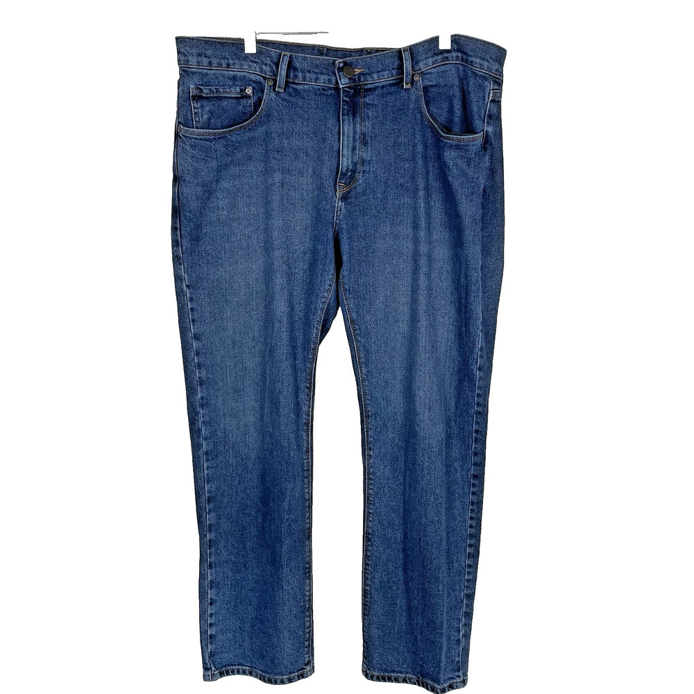 Mott And Bow Jeans Mens 38x30 Straight Leg Slim Dark Wash Stretch Preppy Classic